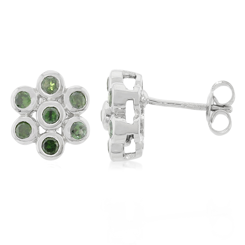 Fancy-Brillant-Silberohrringe