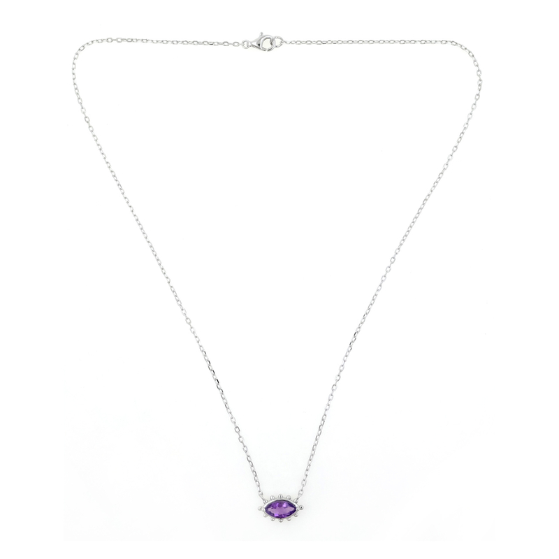 Sambia-Amethyst-Silbercollier (de Melo) Sambia-Amethyst-Silbercollier (de Melo)