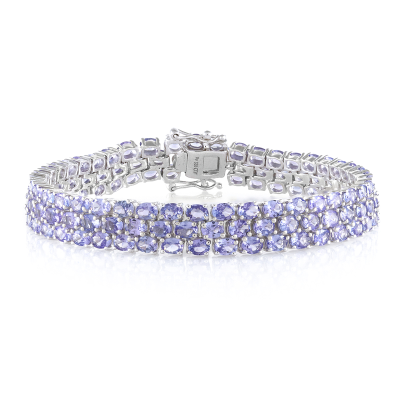 Tansanit-Silberarmband