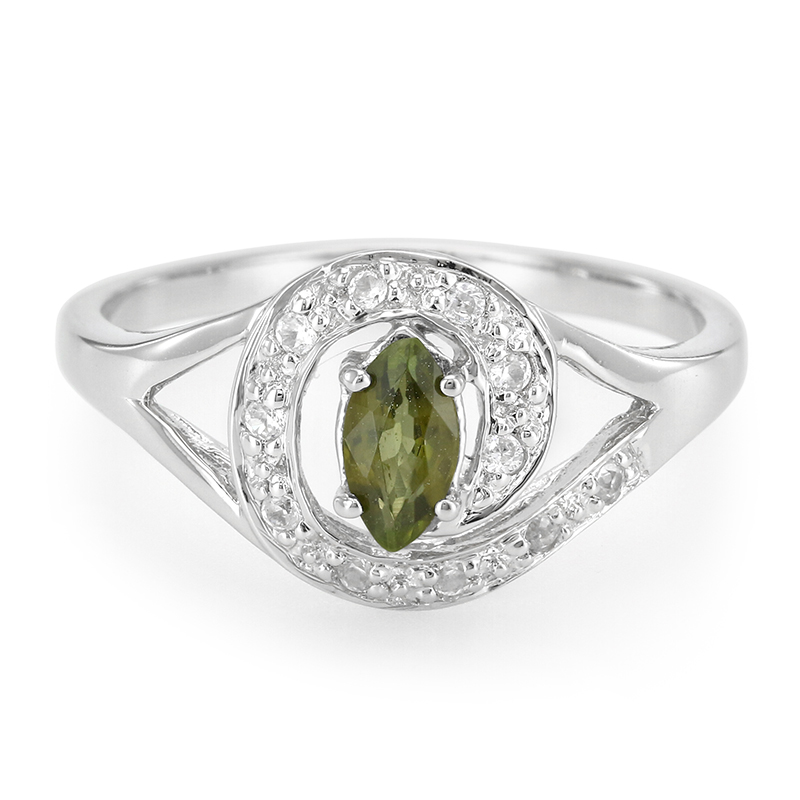 Kupfer-Turmalin-Silberring