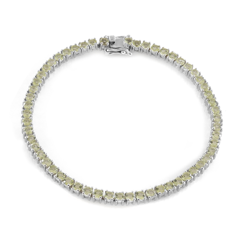 Limonen-Quarz-Silberarmband