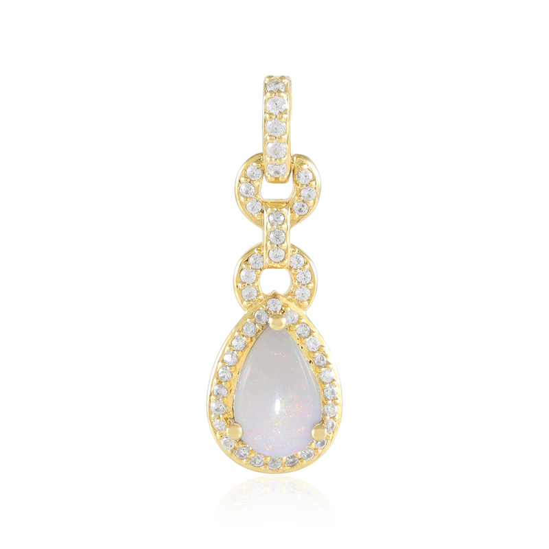 Australischer Opal-Silberanhänger