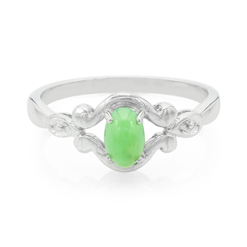 Kaiserlicher Chrysopras-Silberring