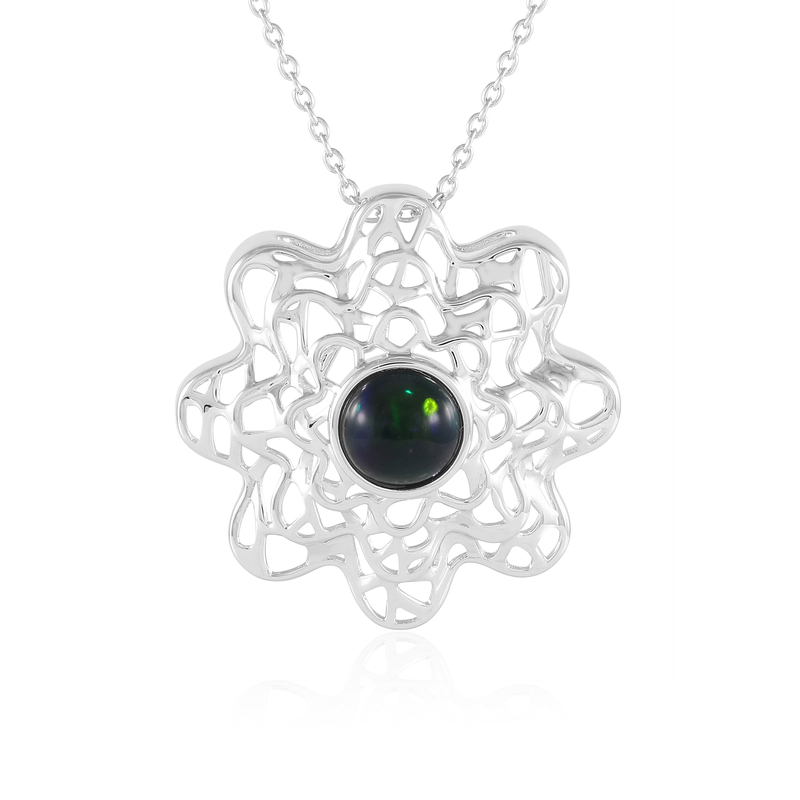 Mezezo-Opal-Silberhalskette (Ornaments by de Melo)