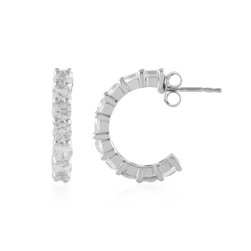 Zirkon-Silberohrringe