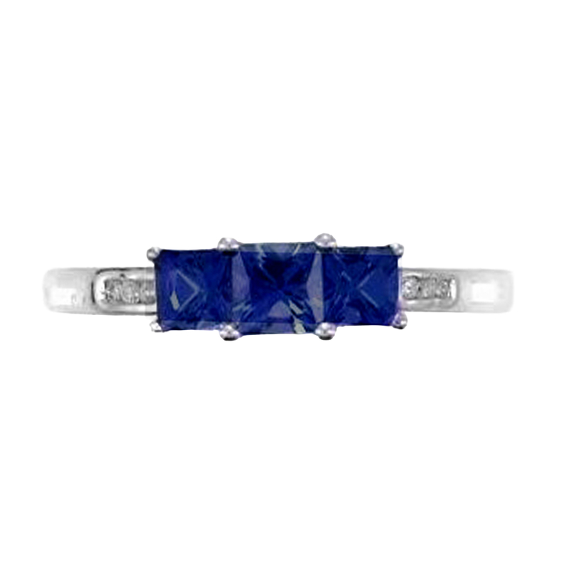 Blauer Ceylon-Saphir-Goldring - Farbe: Blau
