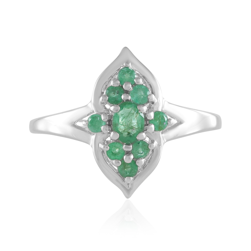 Sambia-Smaragd-Silberring