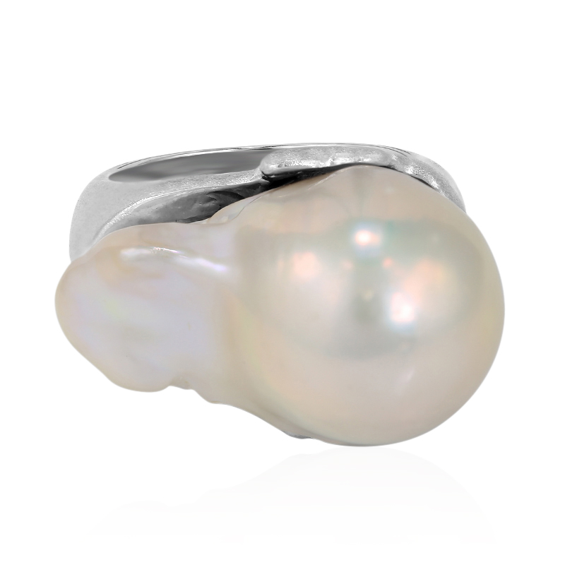 Süßwasserzuchtperlen-Silberring (TPC)