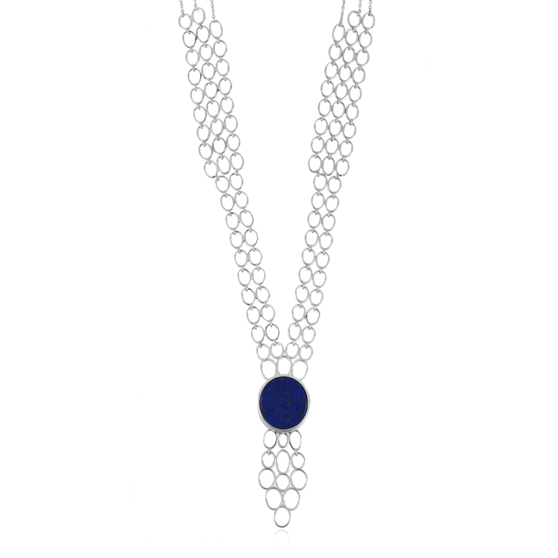 Lapislazuli-Silbercollier (Ornaments by de Melo)