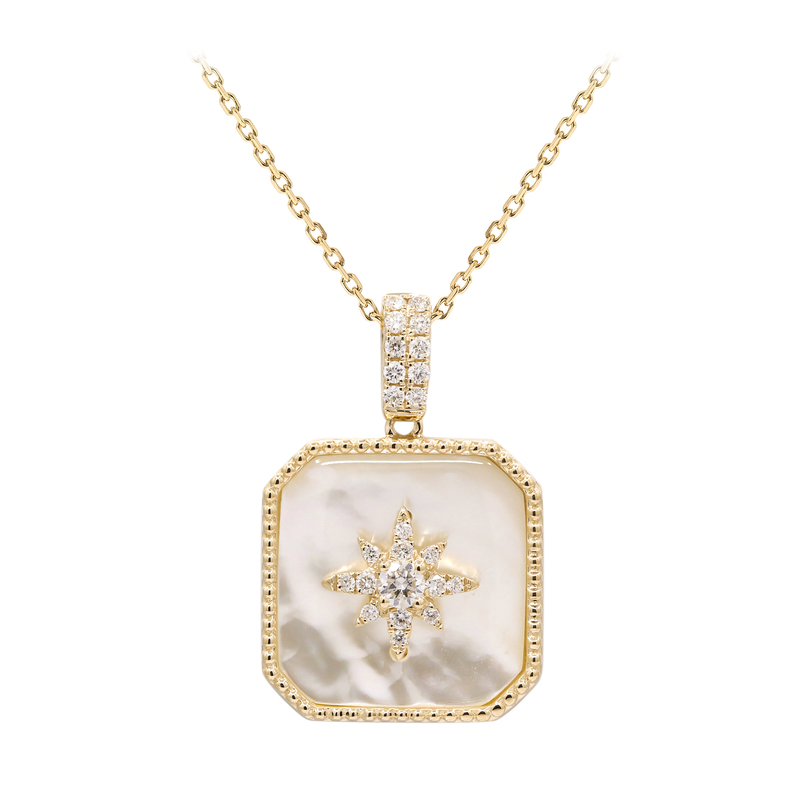 Perlmutt-Goldhalskette (CIRARI)