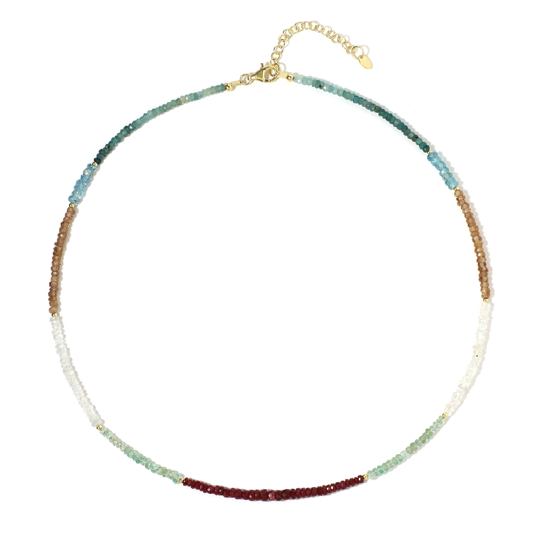 Edelstein-Silberhalskette