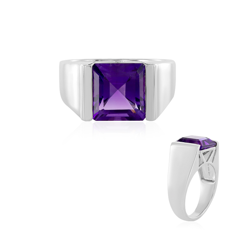 Sibirischer Amethyst-Silberring Sibirischer Amethyst-Silberring