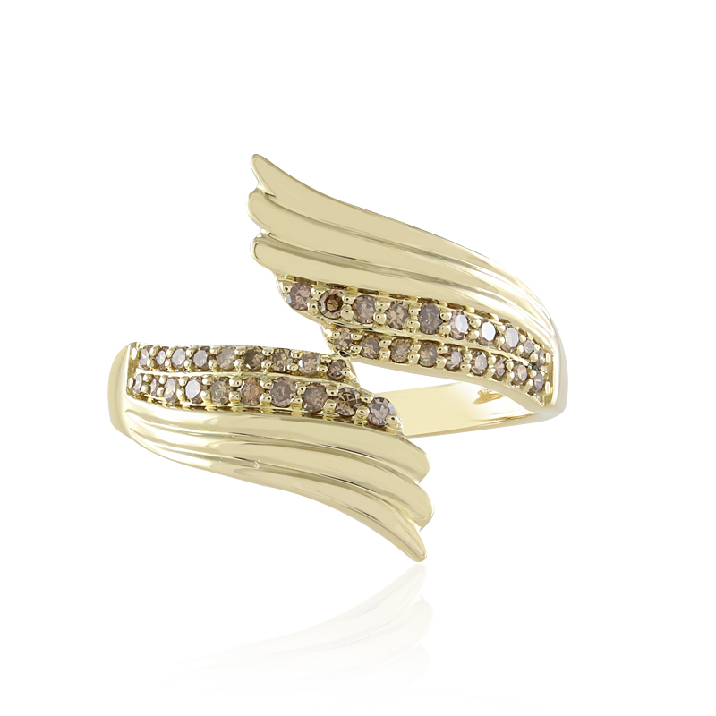 I2 Champagner-Diamant-Goldring (de Melo)