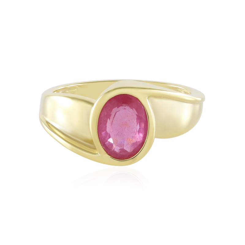 Pinkfarbener Madagaskar-Saphir-Silberring