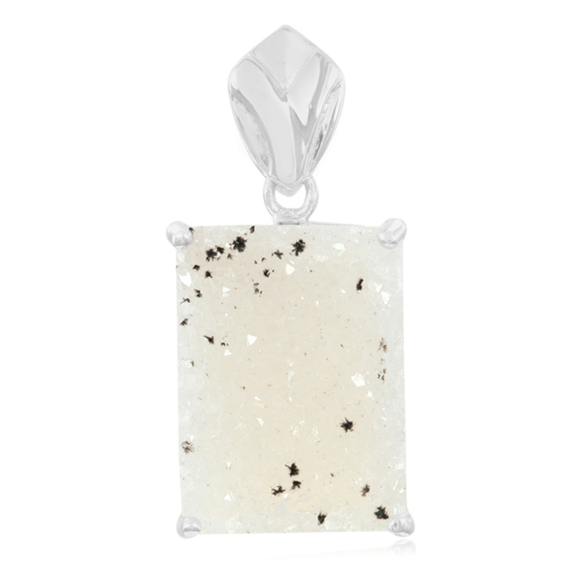 Glitzer-Achat-Silberanhänger