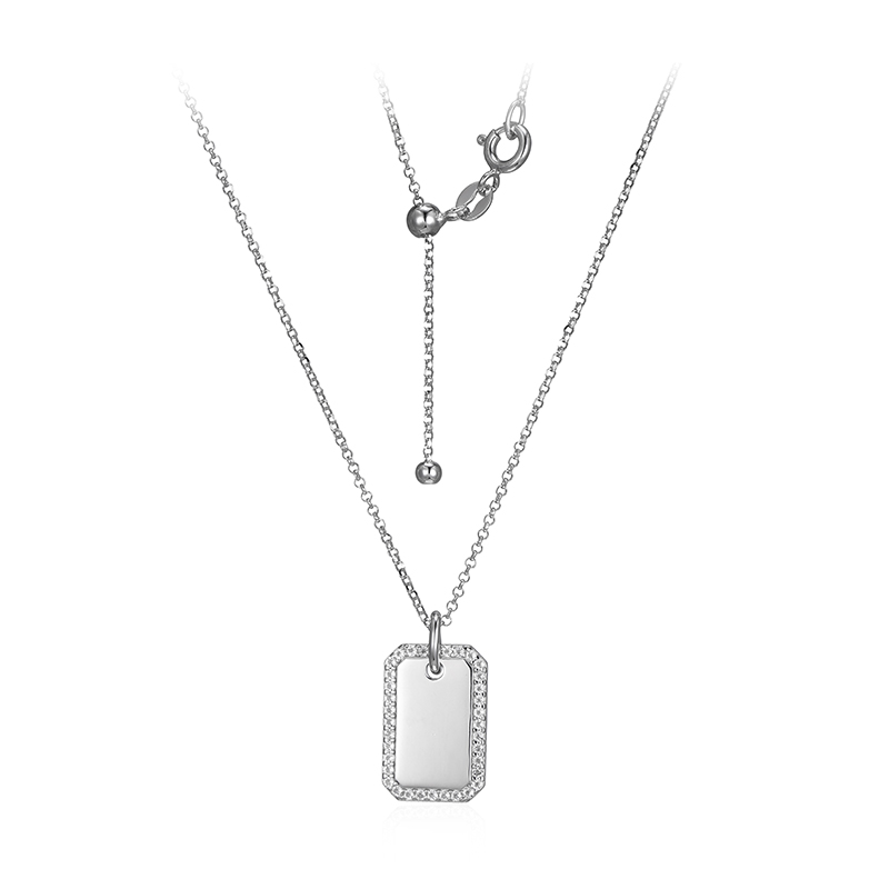 Weißer Topas-Silberhalskette