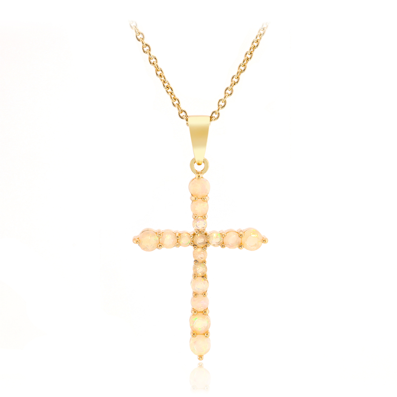 Welo-Opal-Silberhalskette Welo-Opal-Silberhalskette