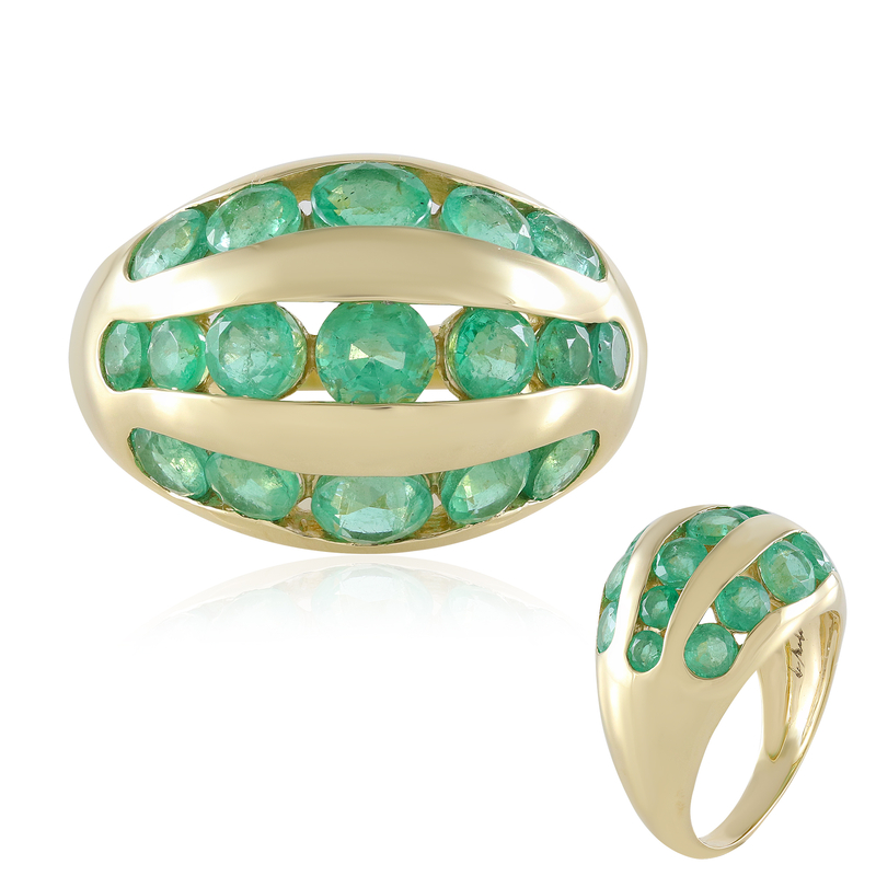 Russischer Smaragd-Goldring (de Melo Gold)