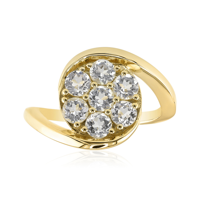 Mexikanischer Pinkfarbener Danburit-Goldring Mexikanischer Pinkfarbener Danburit-Goldring