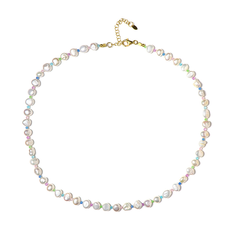 Edelstein-Silberhalskette