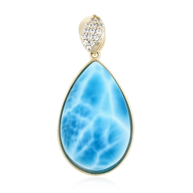 Larimar-Goldanhänger Larimar-Goldanhänger