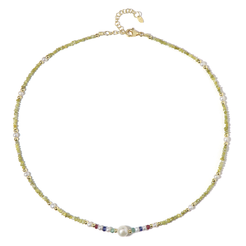 Gelber Diamant-Silberhalskette (Riya) Gelber Diamant-Silberhalskette (Riya)