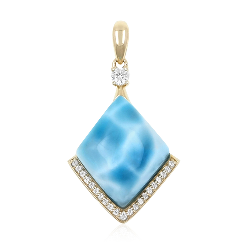 Larimar-Goldanhänger Larimar-Goldanhänger