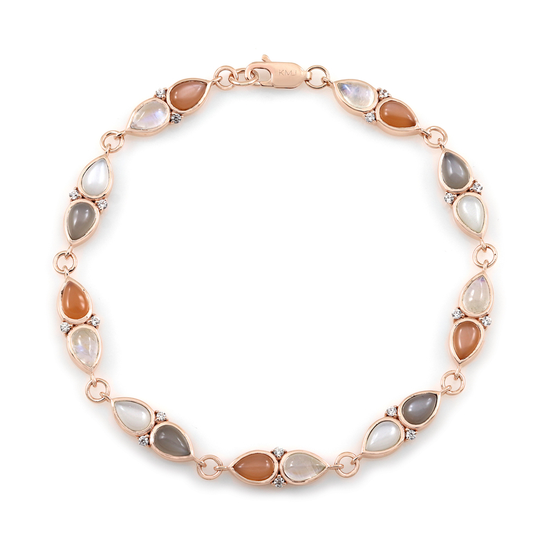 Mondstein-Silberarmband (KM by Juwelo)