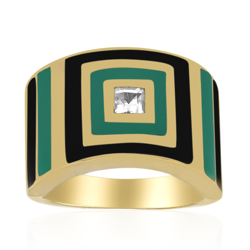 Weißer Topas-Silberring