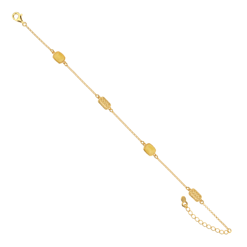 Baltischer Milky-Bernstein-Silberarmband (dagen)