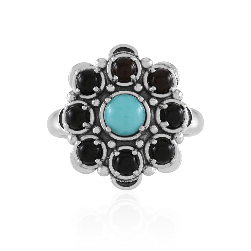 Edelstein-Silberring (Desert Chic) - Farbe: Türkis