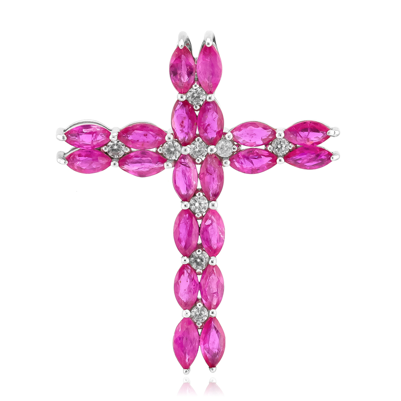 Madagaskar-Rubin-Silberanhänger Madagaskar-Rubin-Silberanhänger