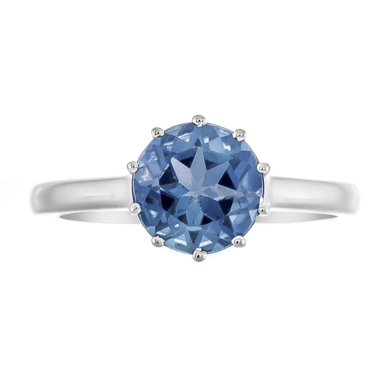 Londonblauer Topas-Goldring Londonblauer Topas-Goldring
