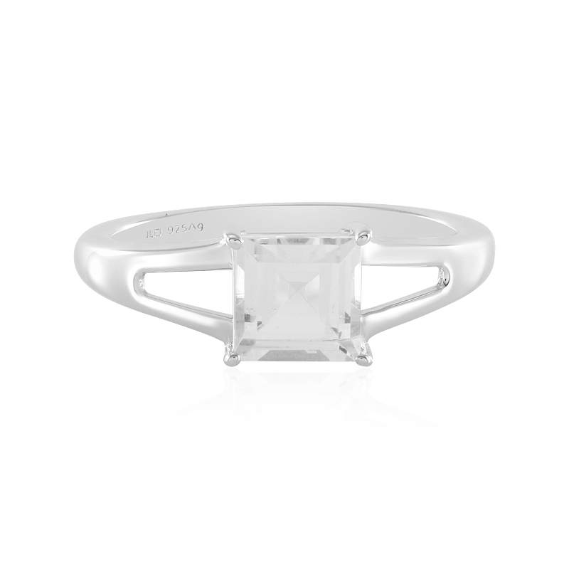 Weißer Topas-Silberring