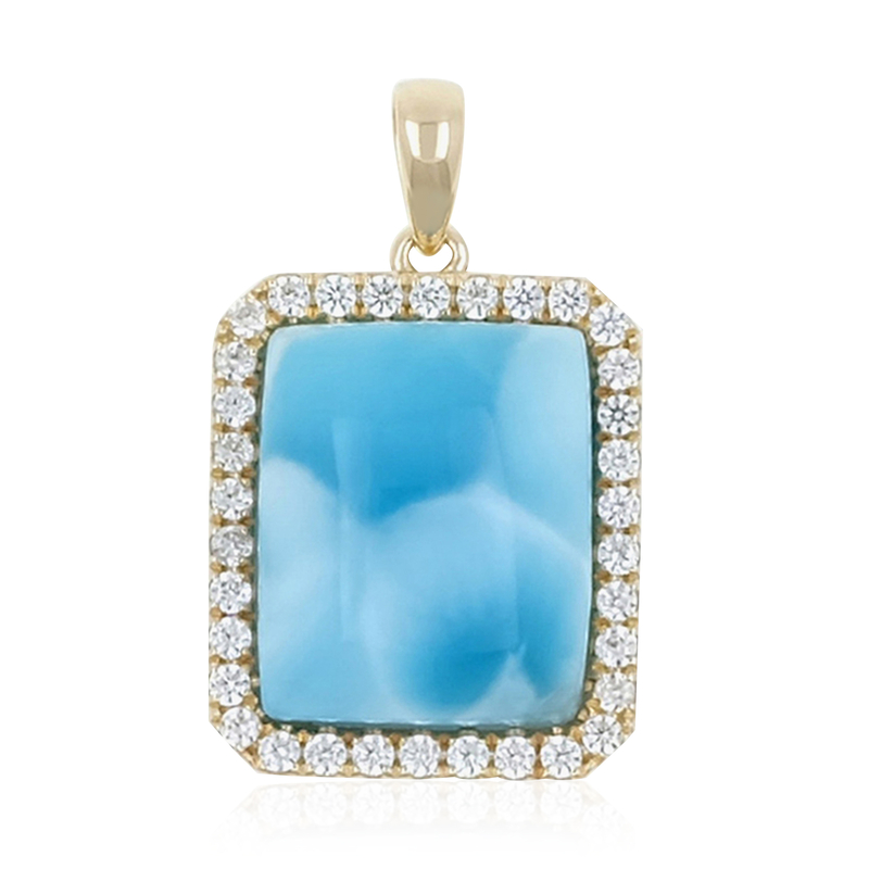 Larimar-Goldanhänger Larimar-Goldanhänger