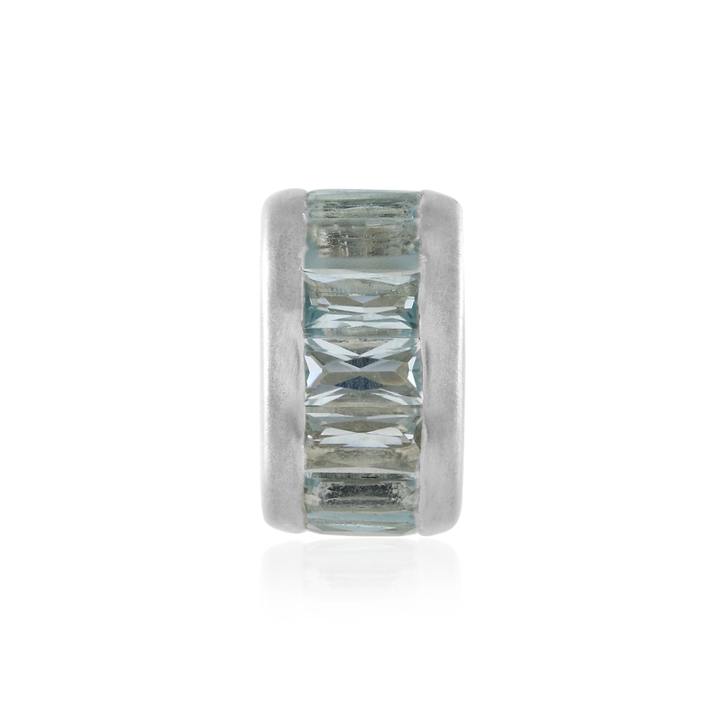 Himmelblauer Topas-Silberanhänger (MONOSONO COLLECTION)