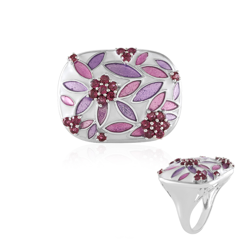 Rhodolith-Silberring (Adela Silber) Rhodolith-Silberring (Adela Silber)