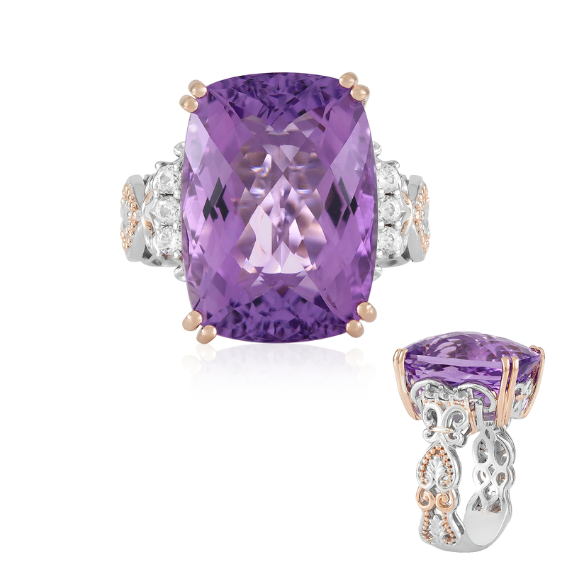 Lavendel-Amethyst-Silberring (Gems en Vogue)