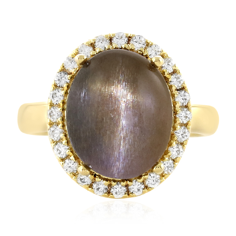 Sonnenstein-Katzenauge-Silberring