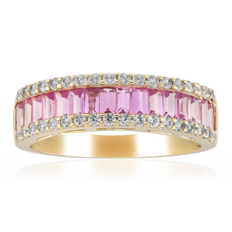 Rosa Ceylon-safir-guldring från Juwelo
