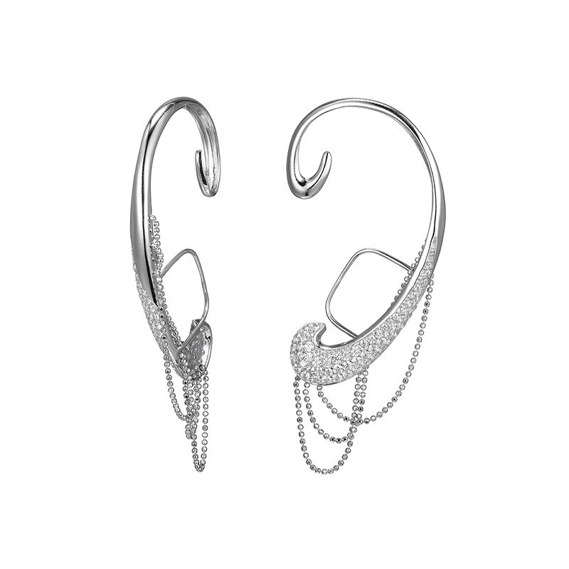 Zirkon-Silberohrringe