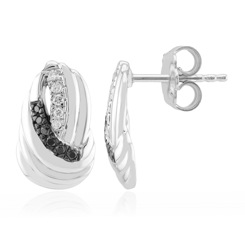 Diamant-Silberohrringe (Annette)