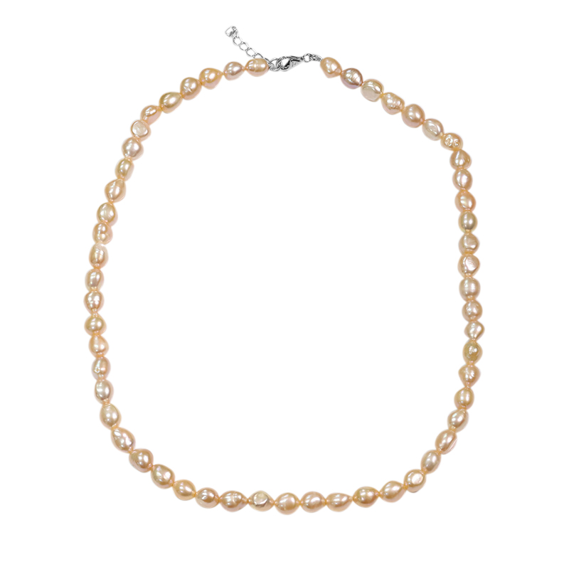 Süßwasserzuchtperlen-Silberhalskette (TPC)