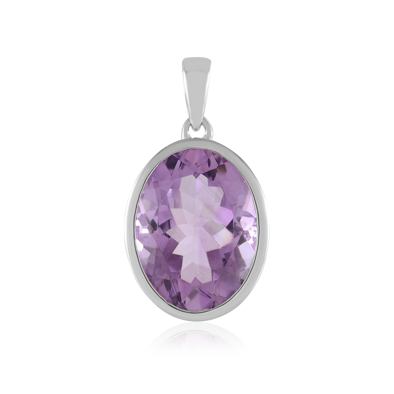 Lavendel-Amethyst-Silberanhänger