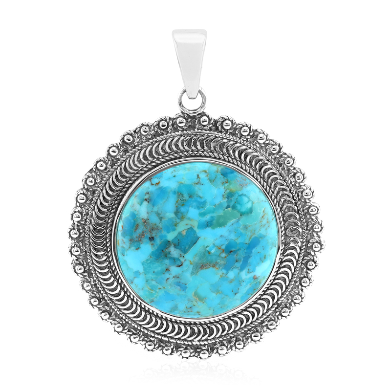 Blauer Kingman Mohave-Türkis-Silberanhänger (Faszination Türkis) Blauer Kingman Mohave-Türkis-Silberanhänger (Faszination Türkis)