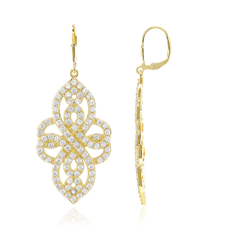 Zirkon-Silberohrringe