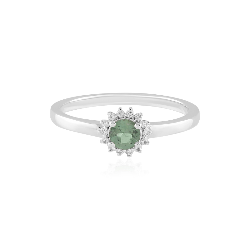 Chrom-Apatit-Silberring