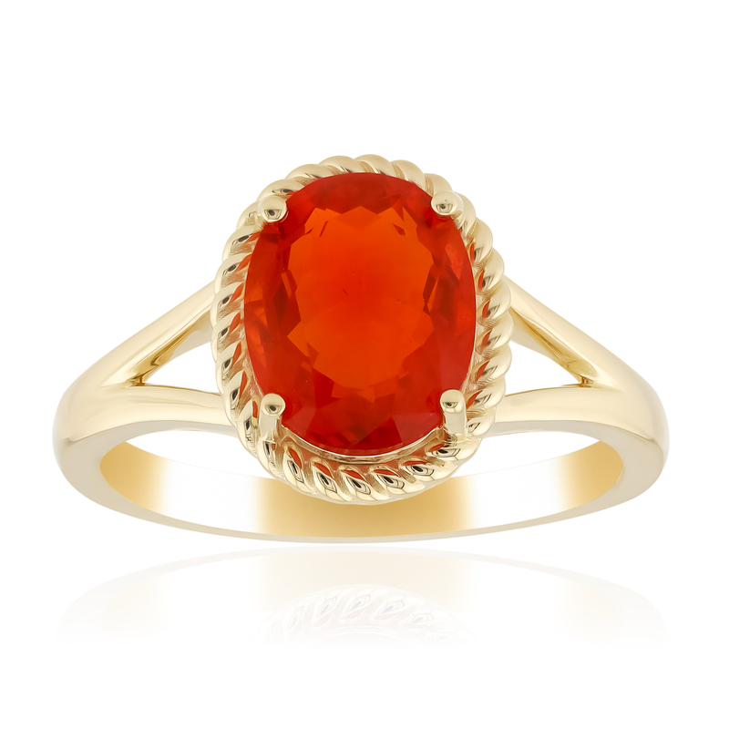 AAA-Mexikanischer Feueropal-Goldring
