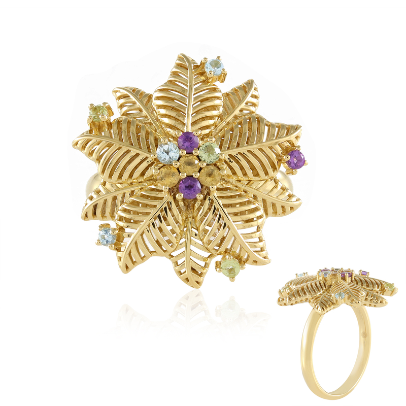 Edelstein-Silberring (Ornaments by de Melo)