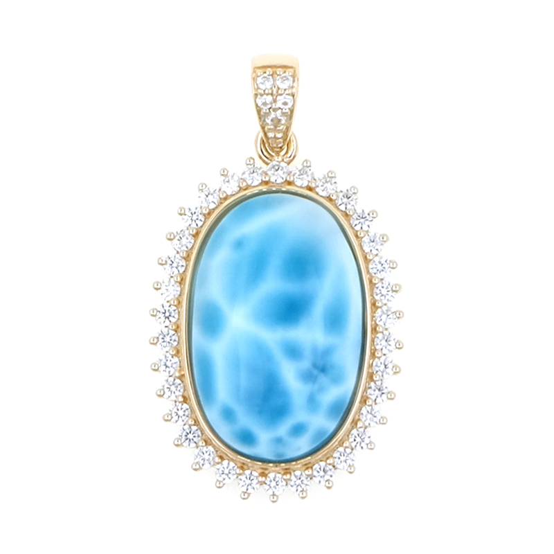 Larimar-Goldanhänger Larimar-Goldanhänger